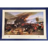 Military, Historical Print titled The Defence of Rorke s Drift by Adolphe de Neuville, approx 39x26.
