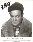 Bob Hope signed 10x8 black and white photo from Road to Utopia. Slight marks to edge of photo. (