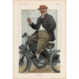 Vanity Fair print. Titled Automobile. Dated 12/10/1899. The Comte de Dion. Approx size 14x12.Good