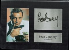 James Bond, Sean Connery 11x8 matted printed signature NOT HAND SIGNED piece. This beautifully
