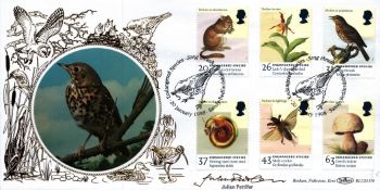 Julian Pettifer signed Benham cover commemorating endangered species. This beautiful cover