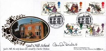 Carola Dickens signed Benham cover commemorating Gads Hill School. This beautiful cover features 5