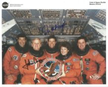 STS54 crew hand signed 10x8 Official NASA colour photo. Hand signed by John Casper and Don