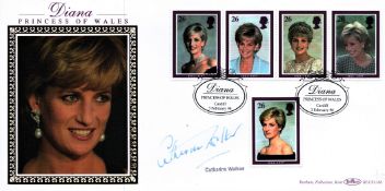 Catherine Walker signed Benham cover commemorating Princess Diana. This beautiful cover features 5