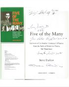 WW2 Steve Darlow First Edition Hardback book. Titled Five of the Many. Hand signed by Flt Lt