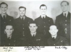 WW2 617 Squadron members Basil Fish, Frank Tilley and Arthur Joplin Hand signed Black and White