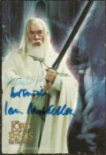 Lord Of The Rings, Ian McKellen signed 6x4 photo postcard pictured as he plays Gandalf in The Lord