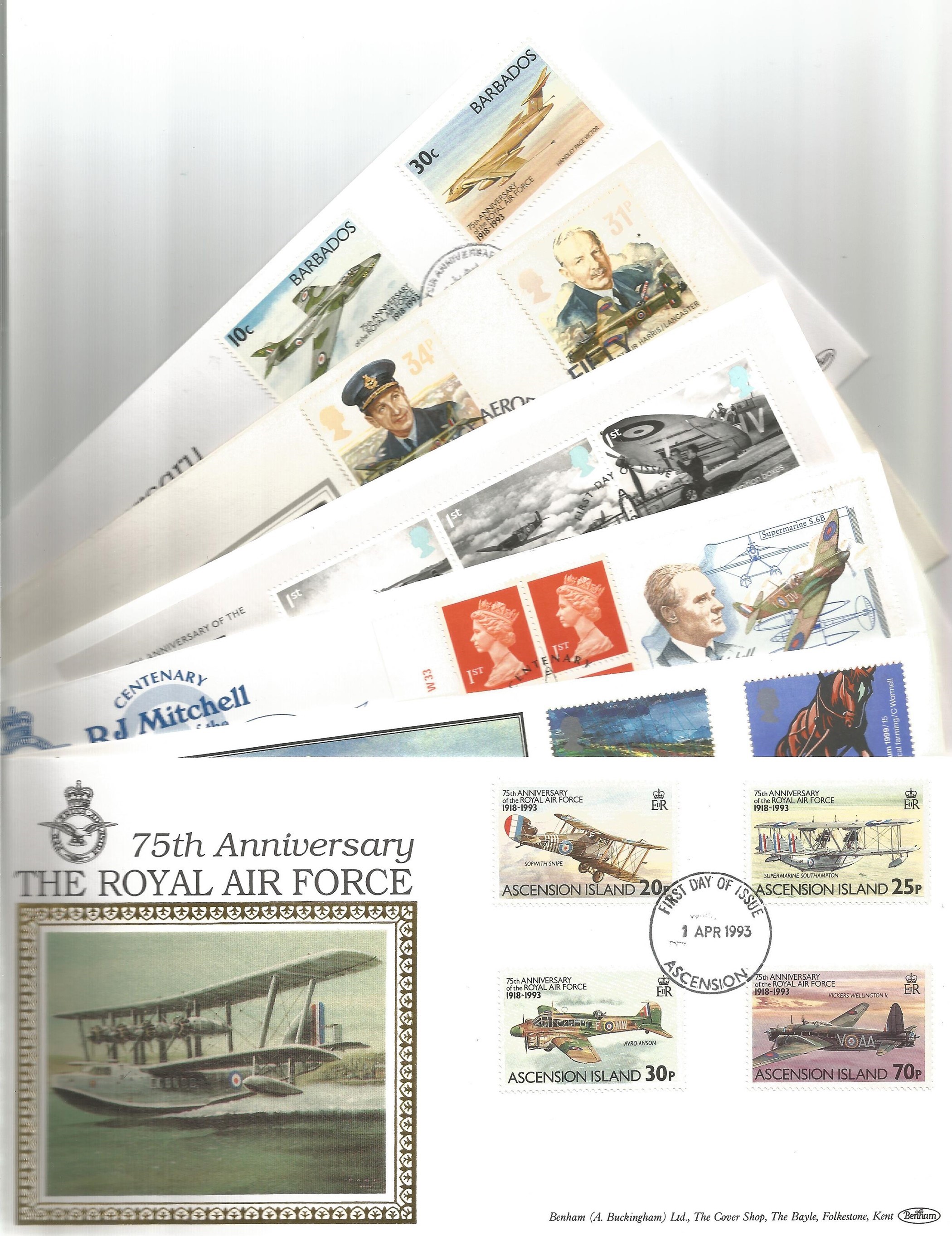 WW2 Collection of 24 Unsigned Flown covers Inc Benham covers. All FDC s Have Official postmark - Image 2 of 5