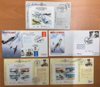 WW2 Collection of 5 Signed Royal Air Force FDC s. Signed By WW2 Fighter Pilots. 1x Cover Signed by