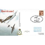 WW2 Flt Lt Ronald H Smyth DFC Hand signed Hurricane! FDC. Postmarked Classic Fighter Air Show at