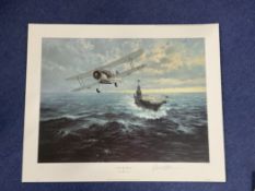 WWII, To Sink the Bismarck signed print by Gerald Coulson. Limited edition number 428/ 500. Approx