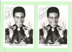 Danny John Jules collection two signed 7x5 black and white photos one dedicated. Daniel John