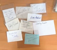 Entertainment collection of 24 signatures from various tv/ film/ stage icons. Includes 24 signed