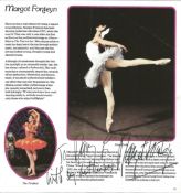 Margot Fonteyn signed programme page. Dedicated. 18 May 1919 - 21 February 1991 was an English