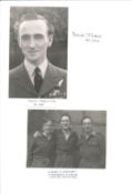 Collection of 5 RAF Pilot Signatures on signature card, Pilots including Joe Petrie Andrews, Harry