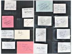 Entertainment collection of 16 signatures from various film/ tv presenter icons including Mark