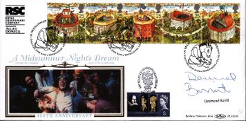 Desmond Barrit signed Benham cover commemorating the 400th anniversary of A Midsummer Night's Dream.