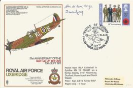 P/O Trevor Gray Hand signed 31st Anniversary of the Battle of Britain 18th Sept 1971. RAF