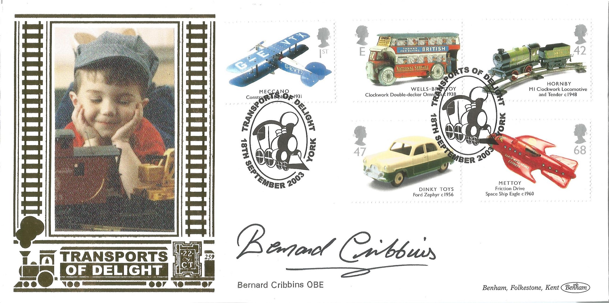 Bernard Cribbins signed Transports of Delight FDC.Good condition. All autographs come with a