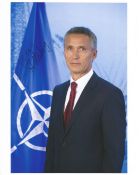 Jens Stoltenberg signed 10x8 colour photo. Norwegian politician who has served as the 13th secretary