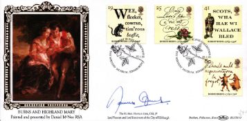 Norman Irons signed Benham cover commemorating Burns and Highlands Mary. This beautiful cover