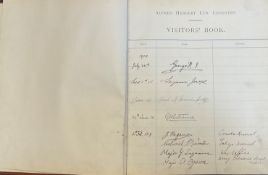 King George V and Japanese Military signed Alfred Herbert Ltd, Coventry Visitors Book. Leather