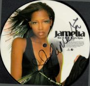 Jamelia Hand signed Vinyl Record Disc Titled 'See it in a boys eyes'. Set within a protective