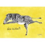 Brian Wildsmith signed Zebra 6x4 postcard. (22 January 1930 - 31 August 2016) was a British