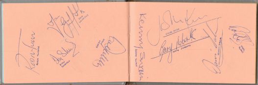 Football autograph album full of stars signatures from the 70s/ 80s including Derek Dougan,, Des