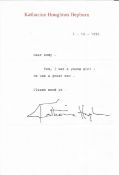 Katharine Hepburn signed TLS dated 1. 12. 1995. Katharine Houghton Hepburn (May 12, 1907 - June