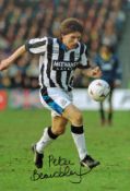 Footballer Peter Beardsley Newcastle 12x8 Coloured Signed Photo. Peter Beardsley MBE is an English