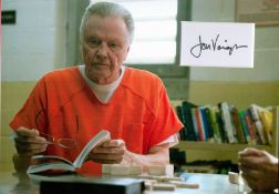 Jon Voight signed 12x8 mounted signature display includes signed album page and a superb colour