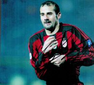 Footballer Giuseppe Pancaro 8x10 AC Milan Coloured Signed Photo. In the summer of 2003, Pancaro