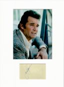 James Garner 16x12 overall mounted signature piece includes signed album page and fantastic colour