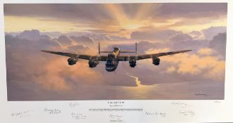 Mark Postlethwaite Colour 27x15 Print Titled ' V for Victory' Limited Edition 117/300. Multi