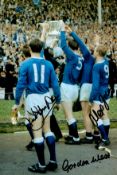 Everton Legends multi signed FA Cup Winners 12x8 colour photo 3 fantastic signatures includes