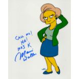 Marcia Wallace signed illustration of Mrs Krobopple from The Simpsons. Good condition. All