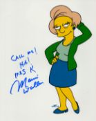 Marcia Wallace signed illustration of Mrs Krobopple from The Simpsons. Good condition. All