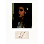 Irene Cara 16x12 overall Fame mounted signature piece includes signed album page and a colour photo.
