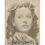 Hedy Lamaar signed 10x8 vintage photo. (November 9, 1914 - January 19, 2000) was an Austrian-born