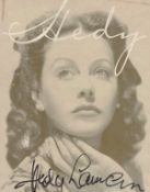 Hedy Lamaar signed 10x8 vintage photo. (November 9, 1914 - January 19, 2000) was an Austrian-born