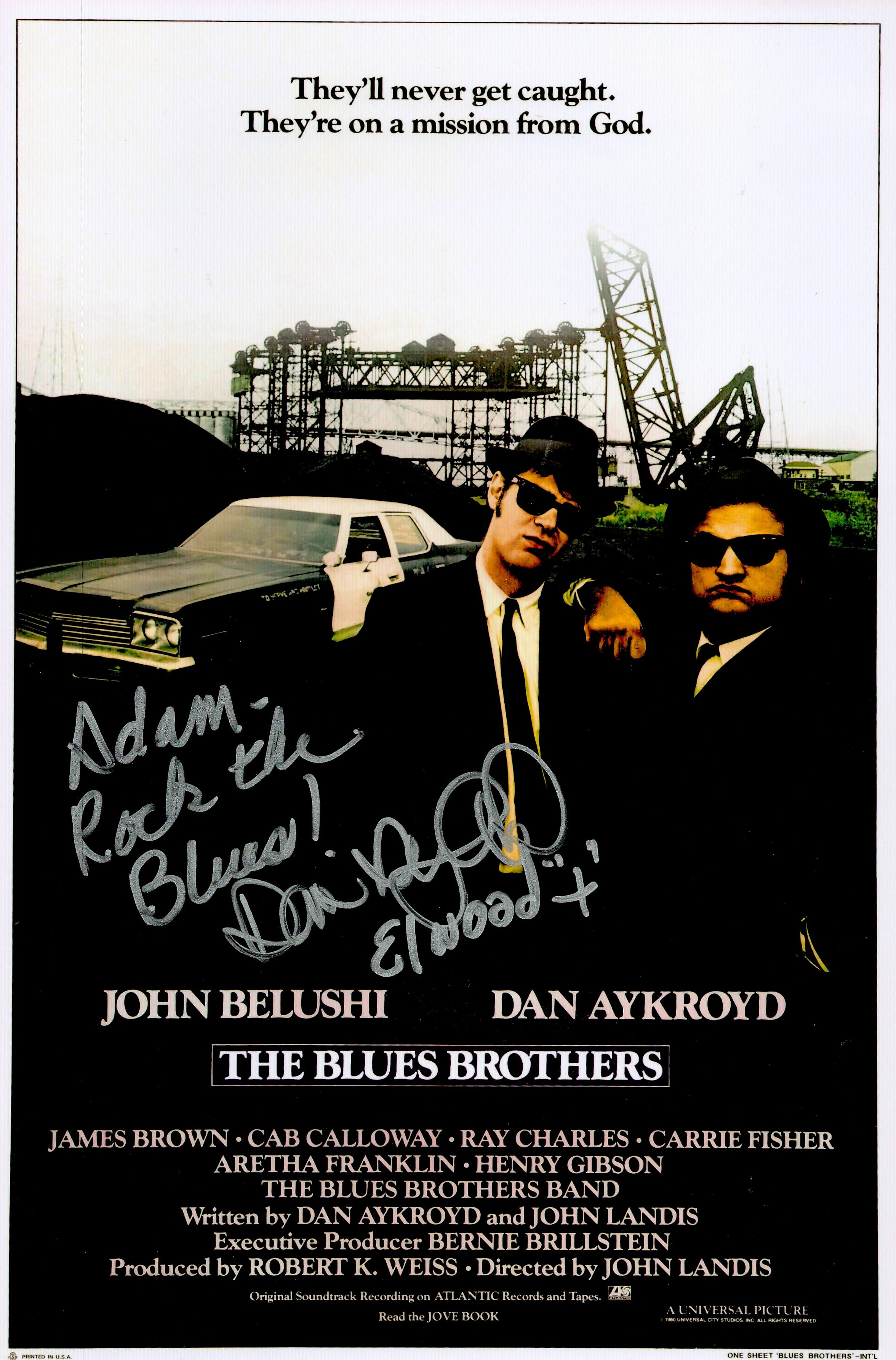 Dan Aykroyd signed 12x8 Blues Brothers promo photo. Good condition. All autographs come with a