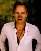 Sting signed 10x8 colour photo. Gordon Matthew Thomas Sumner CBE (born 2 October 1951), known as