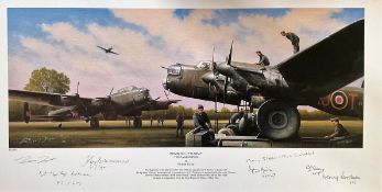 Richard Taylor Limited Edition 43/85 Multi Signed Colour 24x12 Print Titled 'Bombing Up Tommy-the