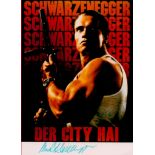 Arnold Schwarzenegger signed 7x5 colour photo. Austrian-American film actor, former bodybuilder,