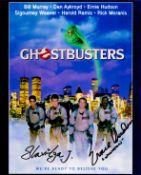 Ernie Hudson and Slavitza Jovan signed 10x8 colour Ghostbusters photo. Good condition. All