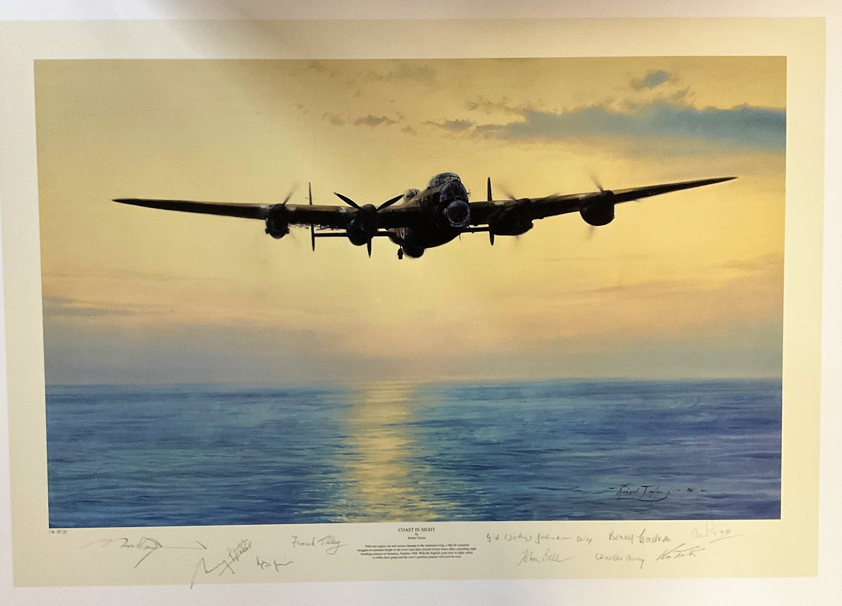 Robert Taylor Multi Signed Colour 32x23 Limited Edition 10/275 Print Titled 'Coast In Sight'. Signed