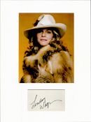 Lindsay Wagner 16x12 overall Bionic Woman mounted signature piece. Lindsay Jean Wagner (born June