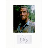 Bear Grylls 16x12 overall mounted signature piece includes signed album page and a fantastic