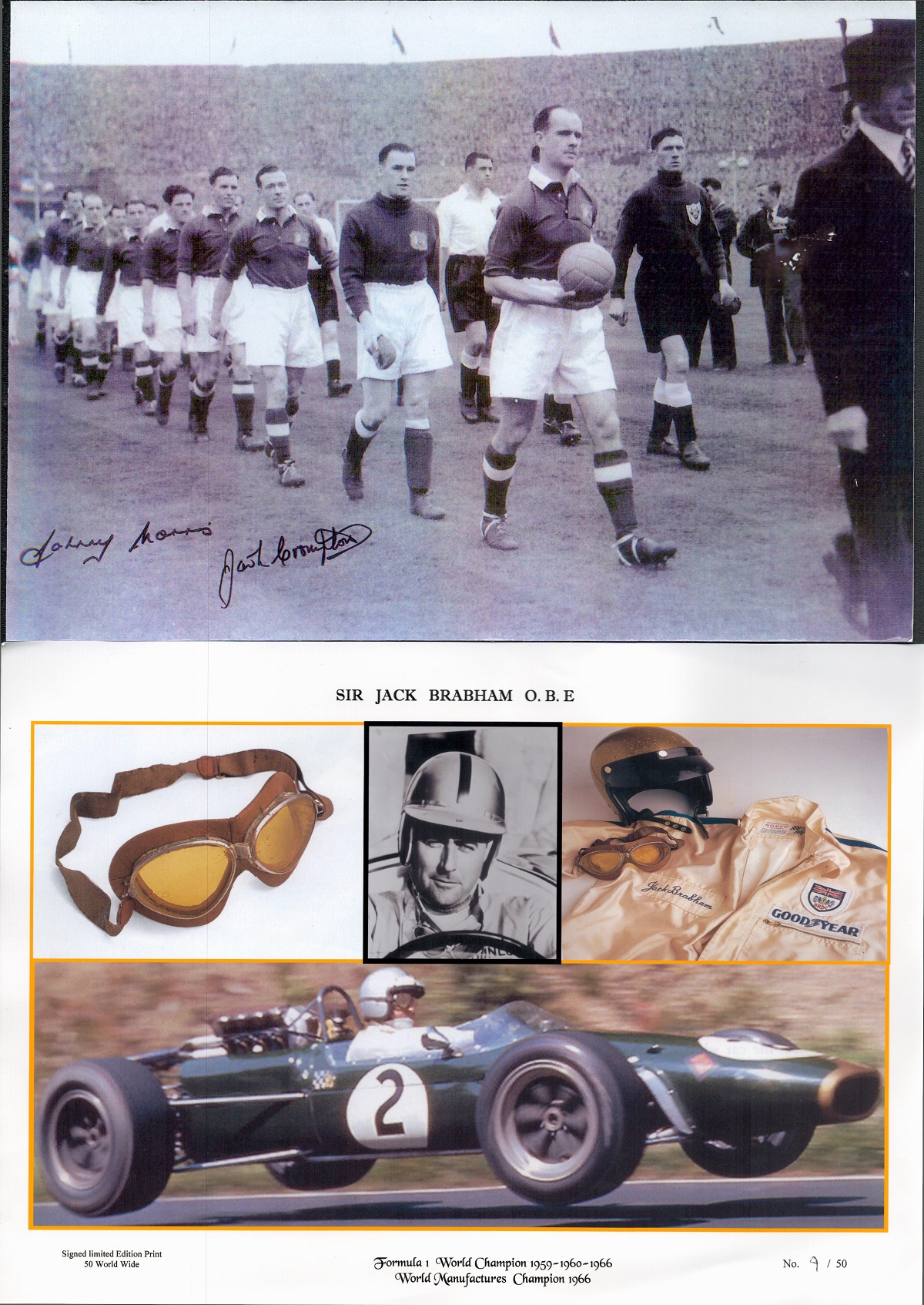 Sports collection of signed letters and printed signatures on photographs from stars including Ron